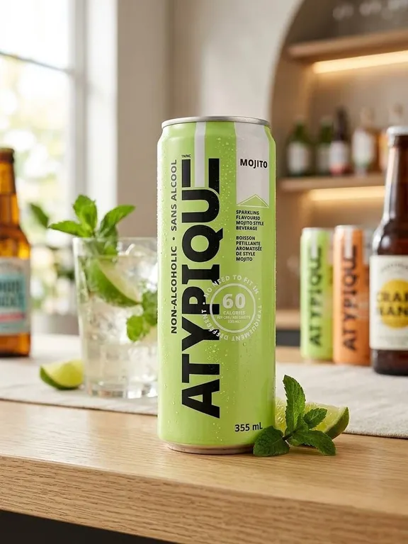 Atypique Mojito Non-Alcoholic 12x355mL Cans