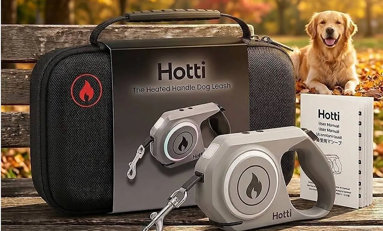 Hotti Heated Handle Dog Leash With Case