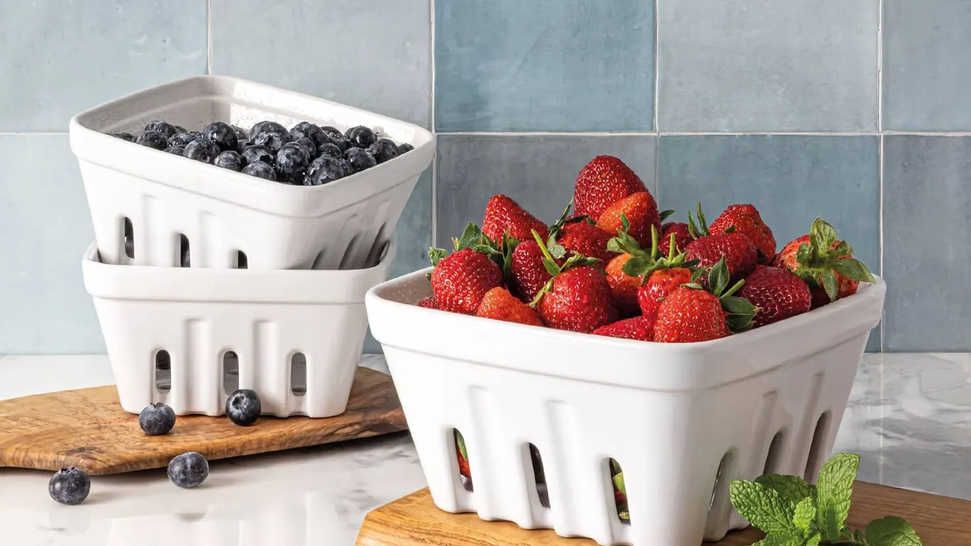 Over & Back Stoneware Multipurpose Baskets Set