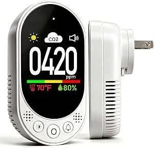 2 Carbon Monoxide Detector Plug-In Alarms
