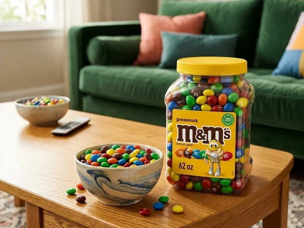M&M's Peanut Chocolate Candies 1.3kg Jar