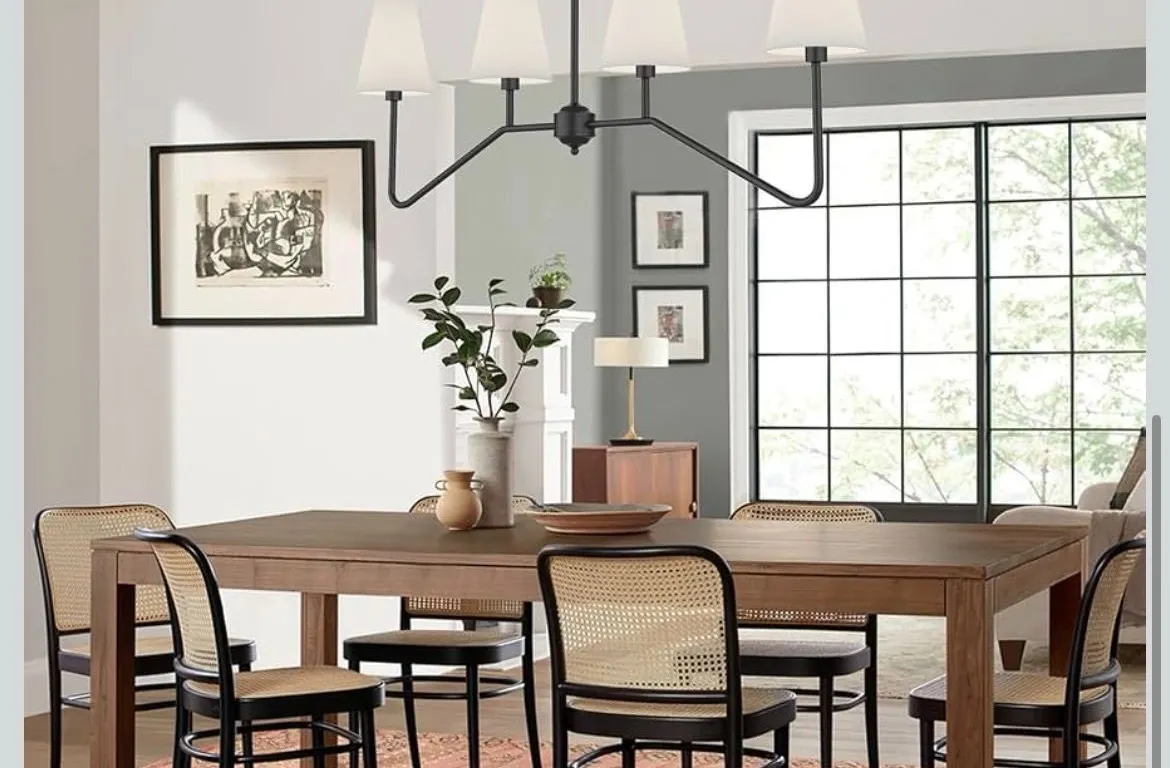 Modern Black 5-Light Chandelier, Made in China