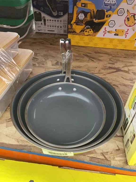 3 Stainless Steel Frying Pans