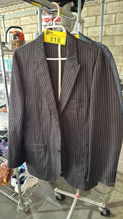 H&M PINSTRIPE SUIT JACKET: SIZE 42