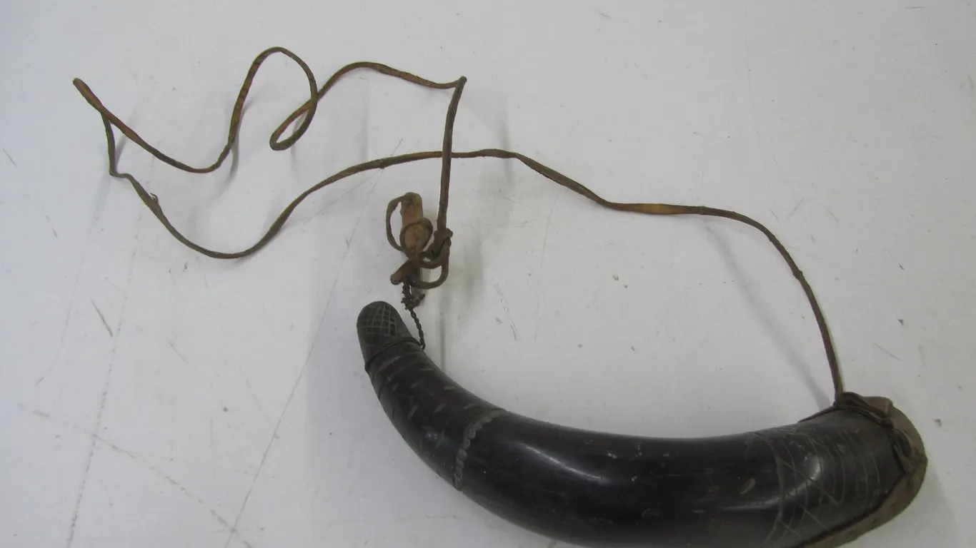 Hand Carved Powder Horn