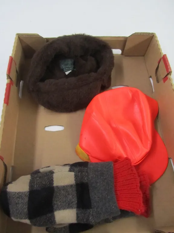 (2) Hunting Hats And Pair Of Gloves
