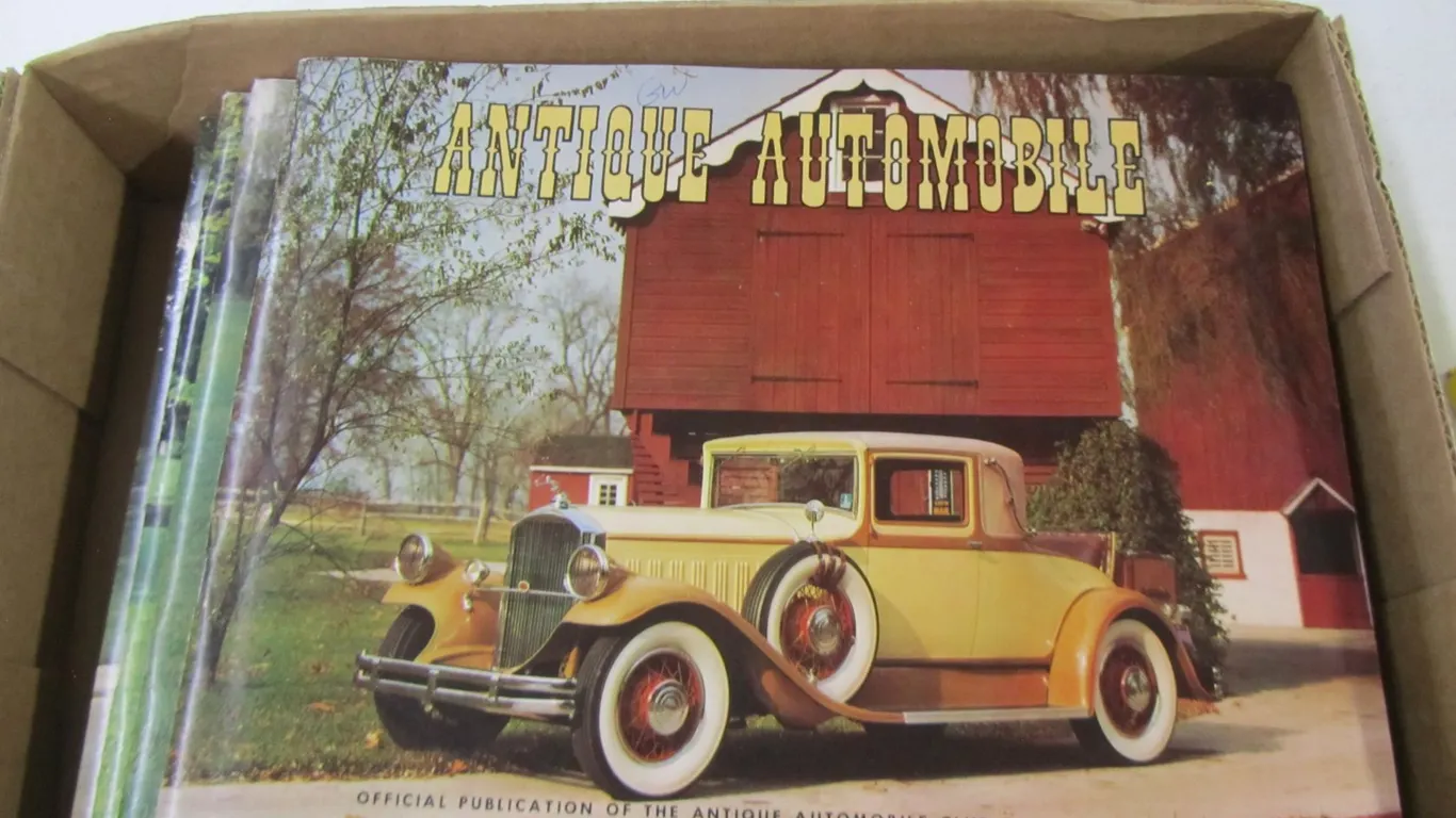 Flat Of 1970's Antique Automobile Magazines