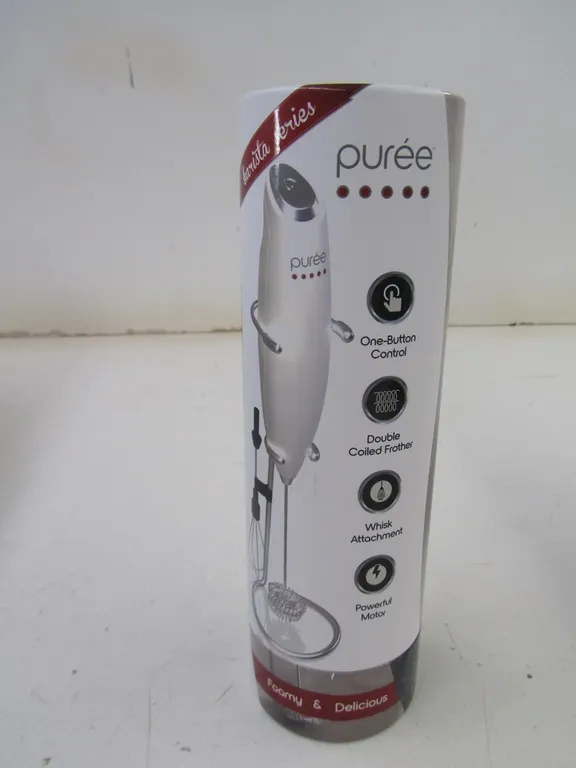 Puree Milk Frother w/Whisk & Stand