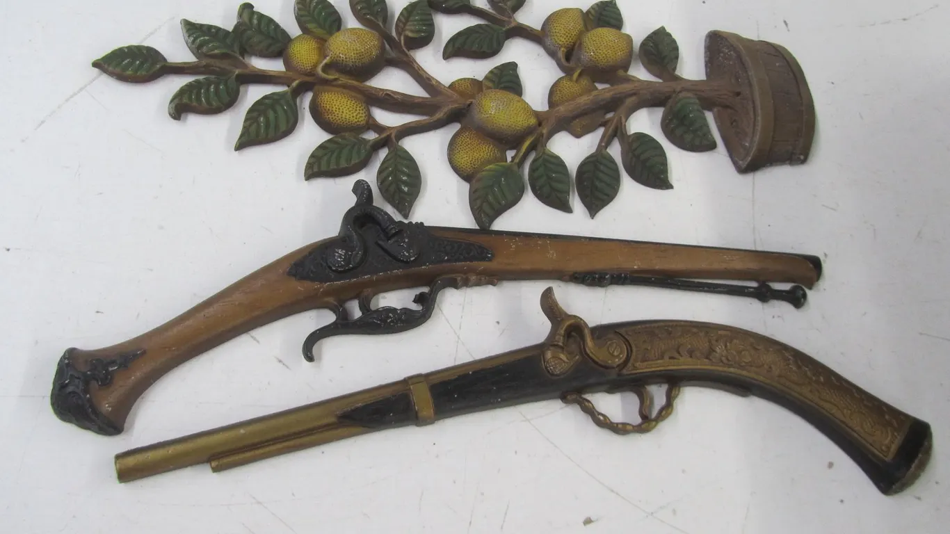 (3) Metal Sexton Wall Decorations