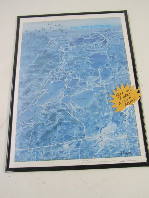 Paul Bunyan Vacationland By R.K. Meyers Brainerd Lakes Area Aerial View Artwork
