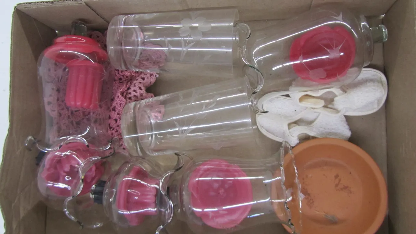 Lot Of Assorted Glass Candle Holders