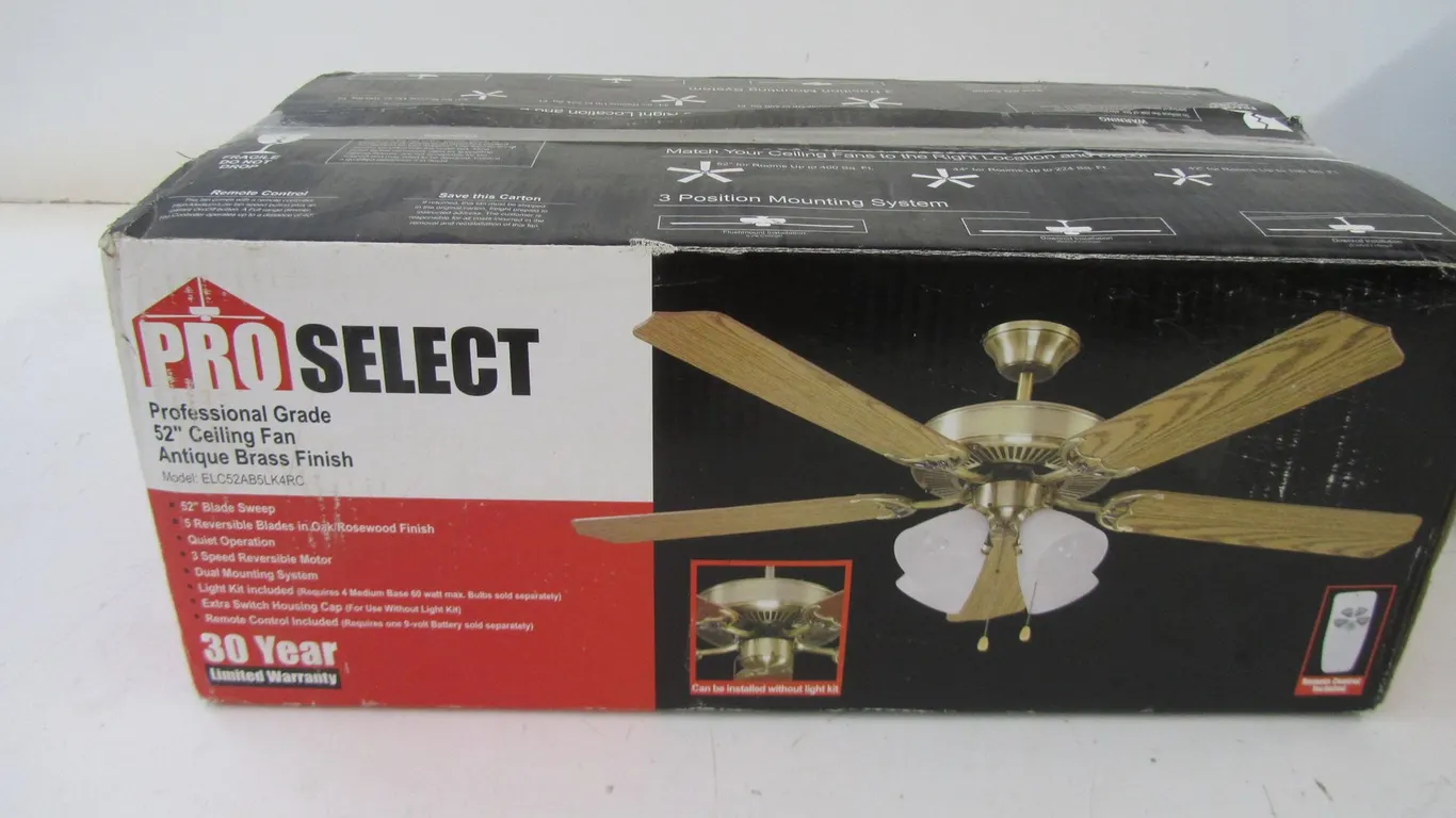 Pro Select Professional Grade 52" Ceiling Fan