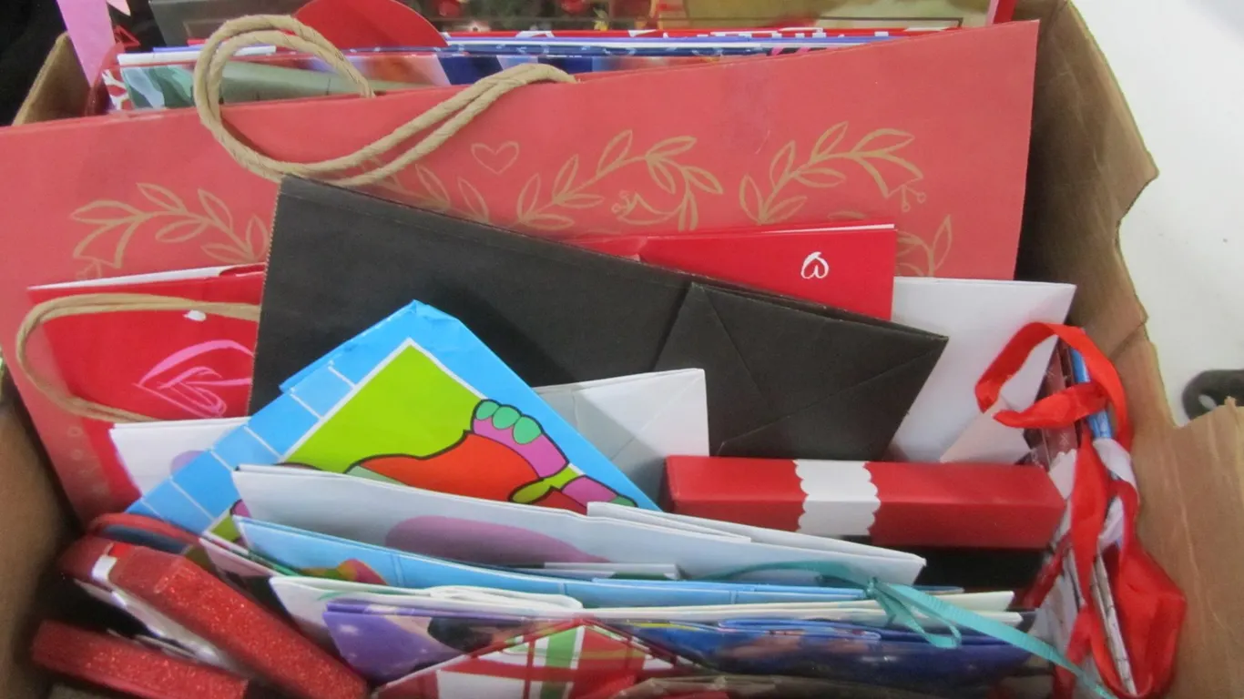 Box Full Of Assorted Gift Bags