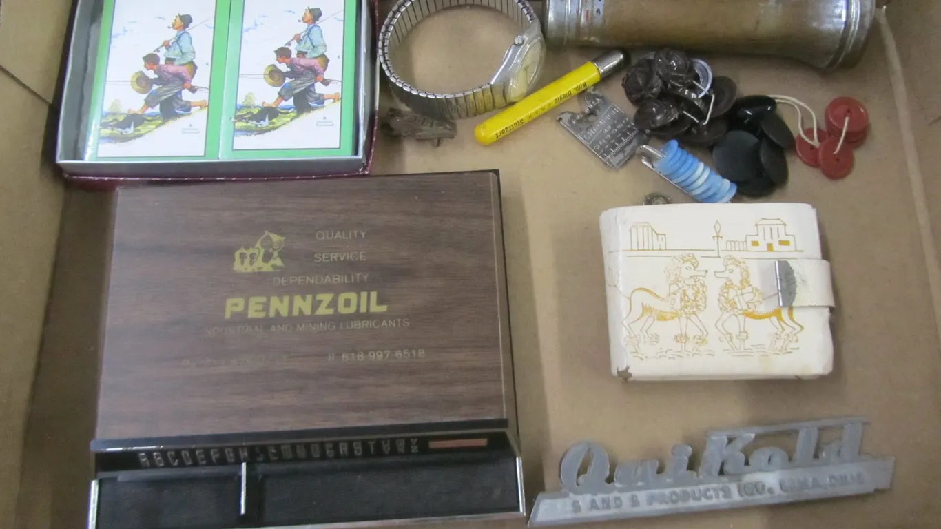 Flat Of Vintage Items
