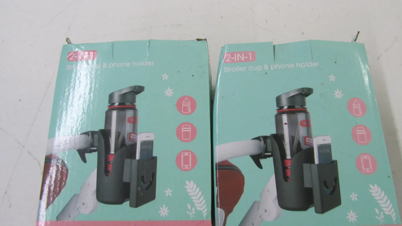 (2) 2-In-1 Stroller Cup & Phone Holders