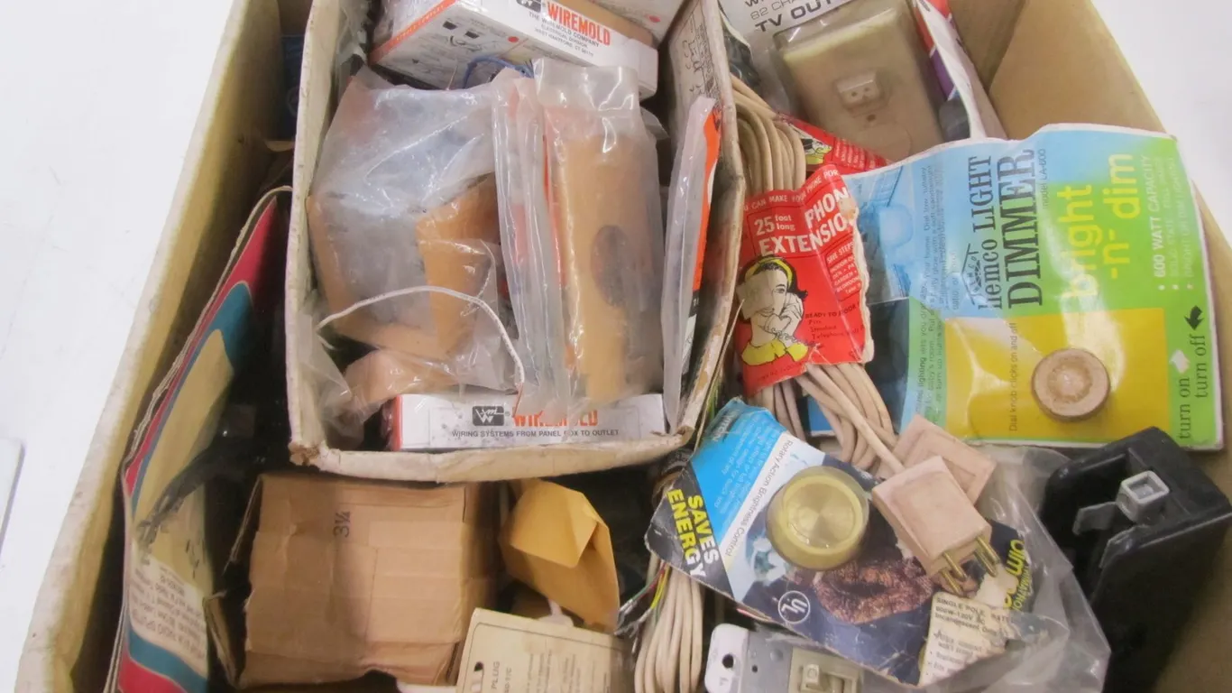 Box Of Assorted Electrical Hardware