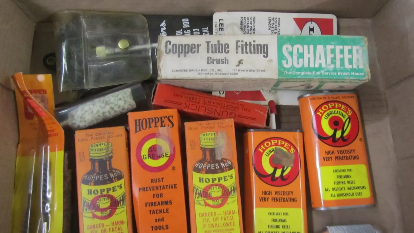 Lot Of Assorted Gun Cleaning Supplies