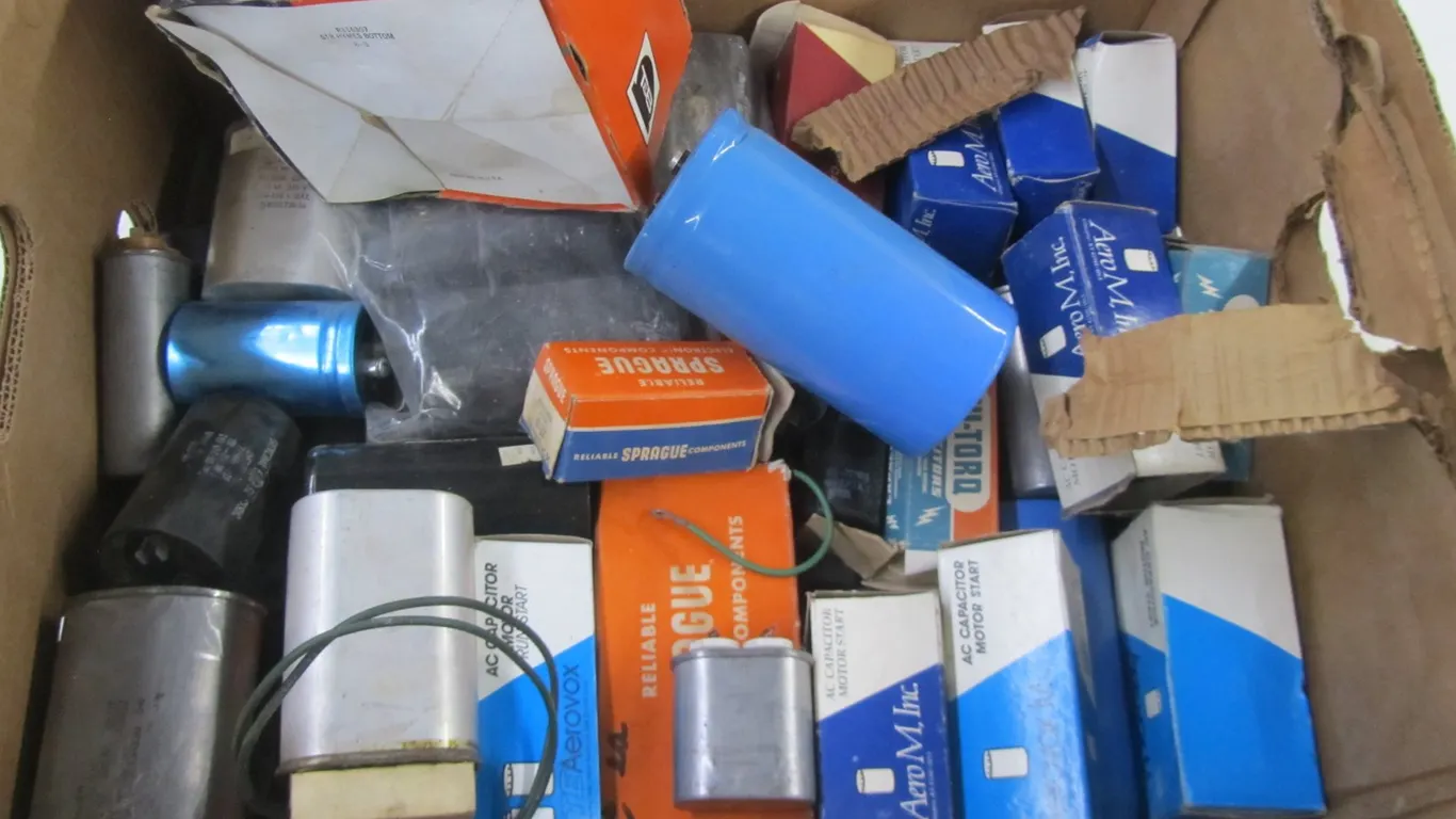 Box Of AC Capacitor Motor Starts And More