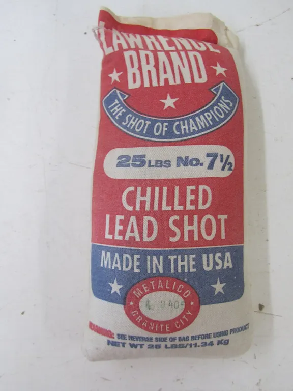 25lb Bag Of Lawrence Brand No. 7-1/2 Chilled Lead Shot