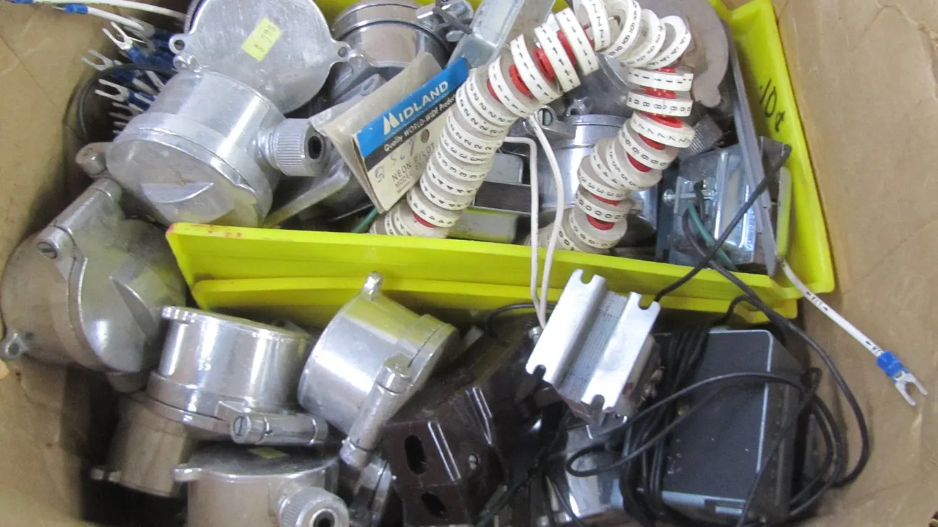 Box Of Assorted Electrical Hardware