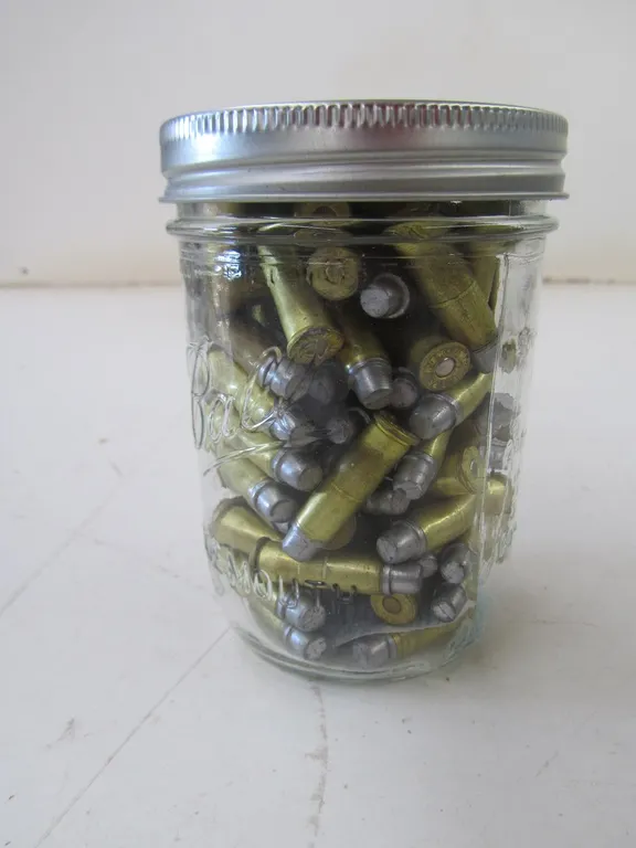 Pint Mason Jar Full Of .38 Special Rounds