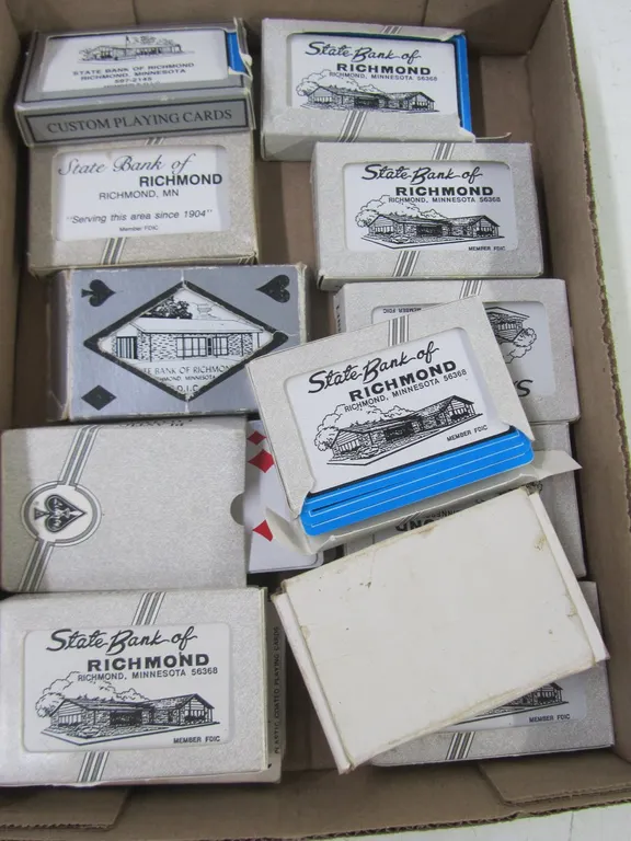 (13) Richmond State Bank Playing Card Sets