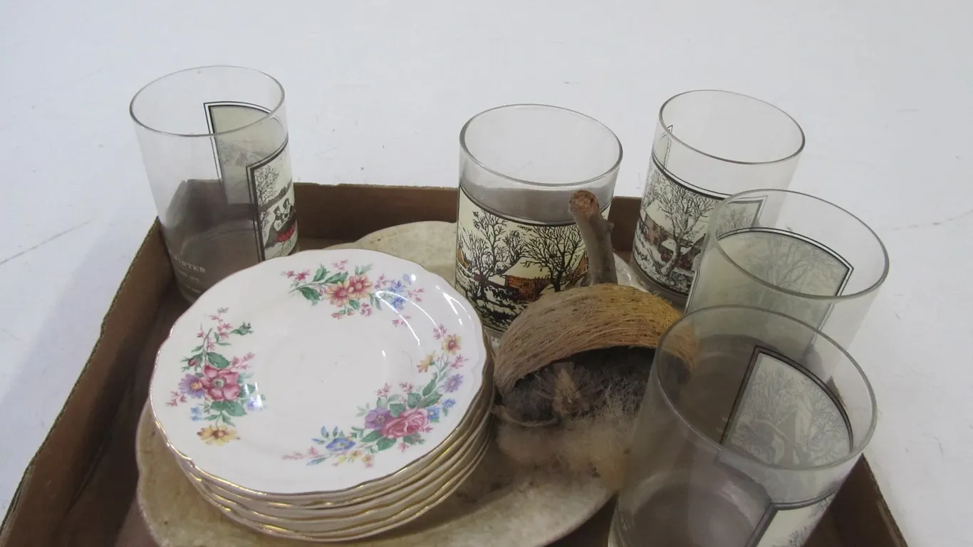 Flat Of Assorted Glassware