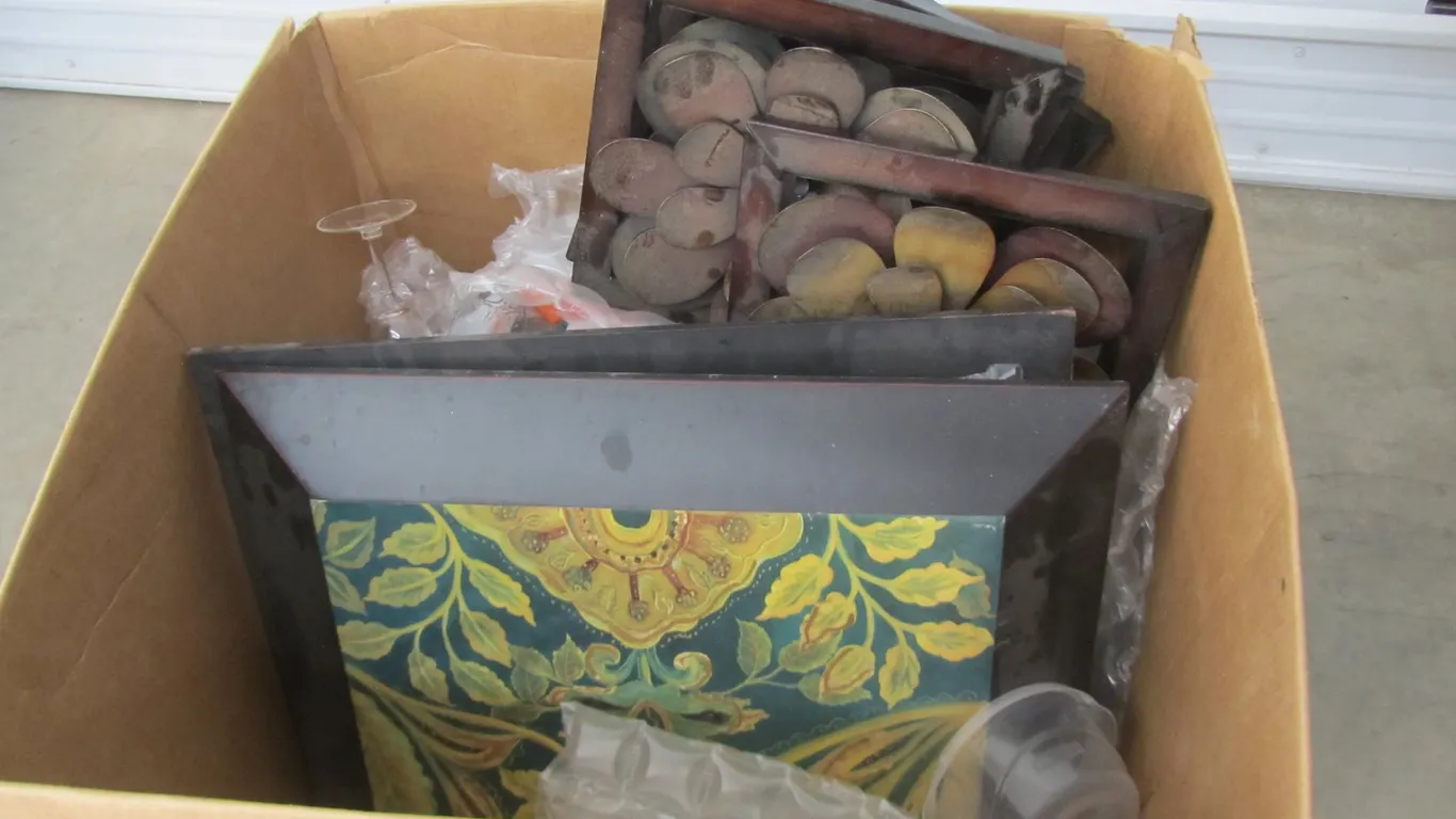 Lot Of Metal Wall Hangings And Plastic Cups