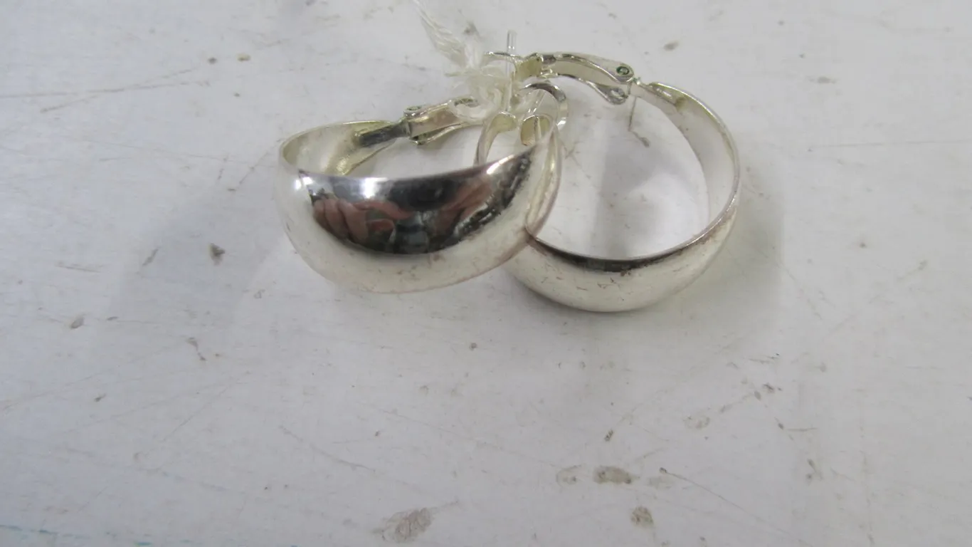 Pair Of Sterling Silver Earrings