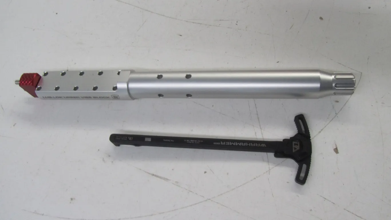 Lug-Lok Upper Vise Block And Warhammer 7075-T6 Allum AR-10 Charging Handle