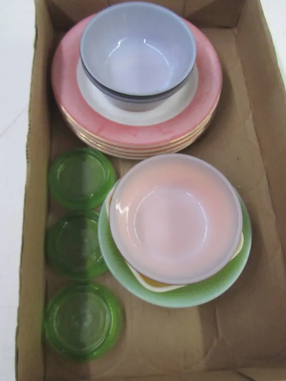 Flat Of Vintage Glass Dishes