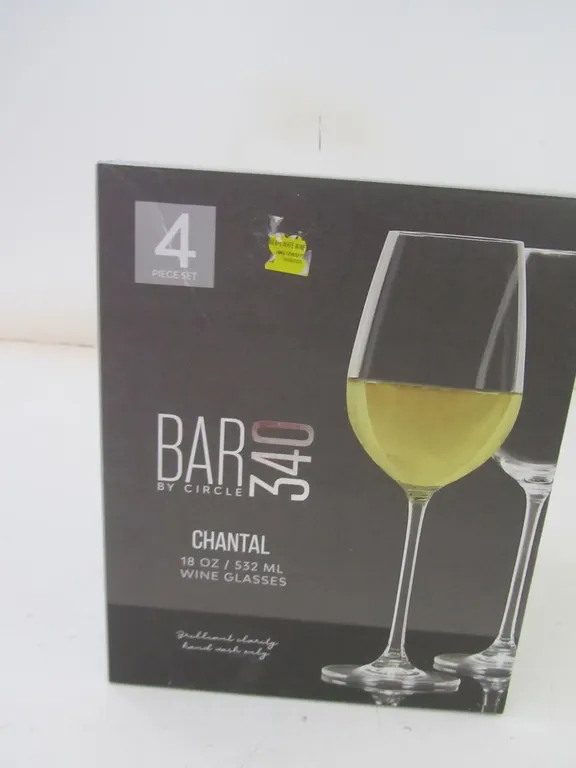 Set Of (4) Bar By Circle 340 Chantal Wine Glasses