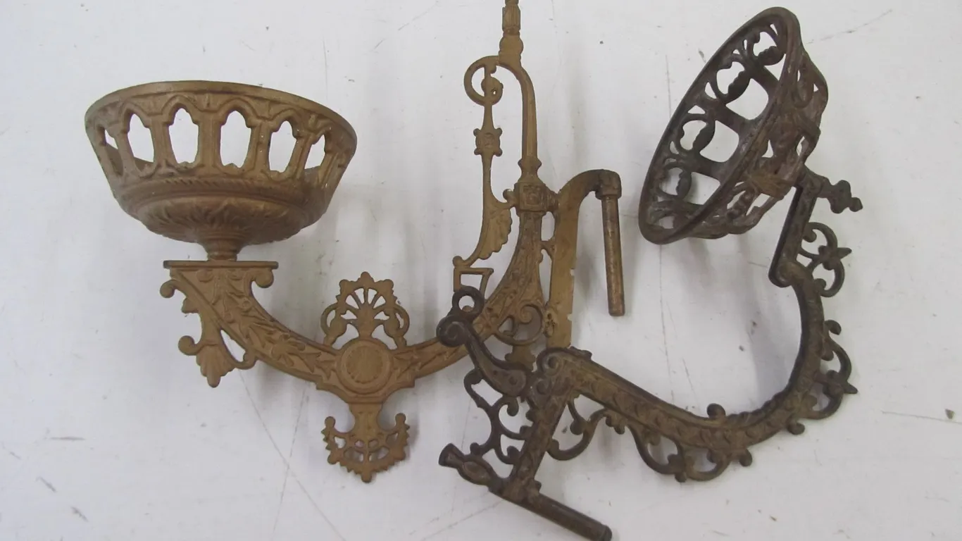 (2) Antique Wall Candleholders