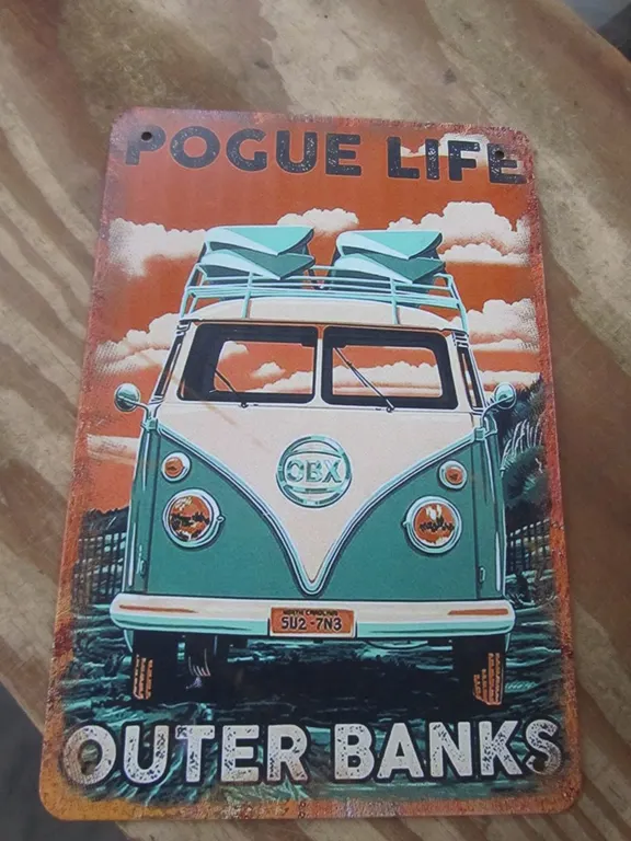 Pogue Life Outer Banks Metal Sign