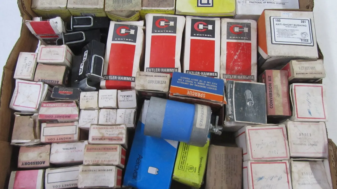 Flat Of Assorted Electrical Hardware