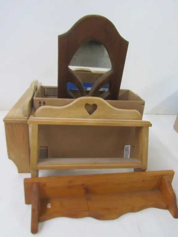 (4) Wood Wall Shelves