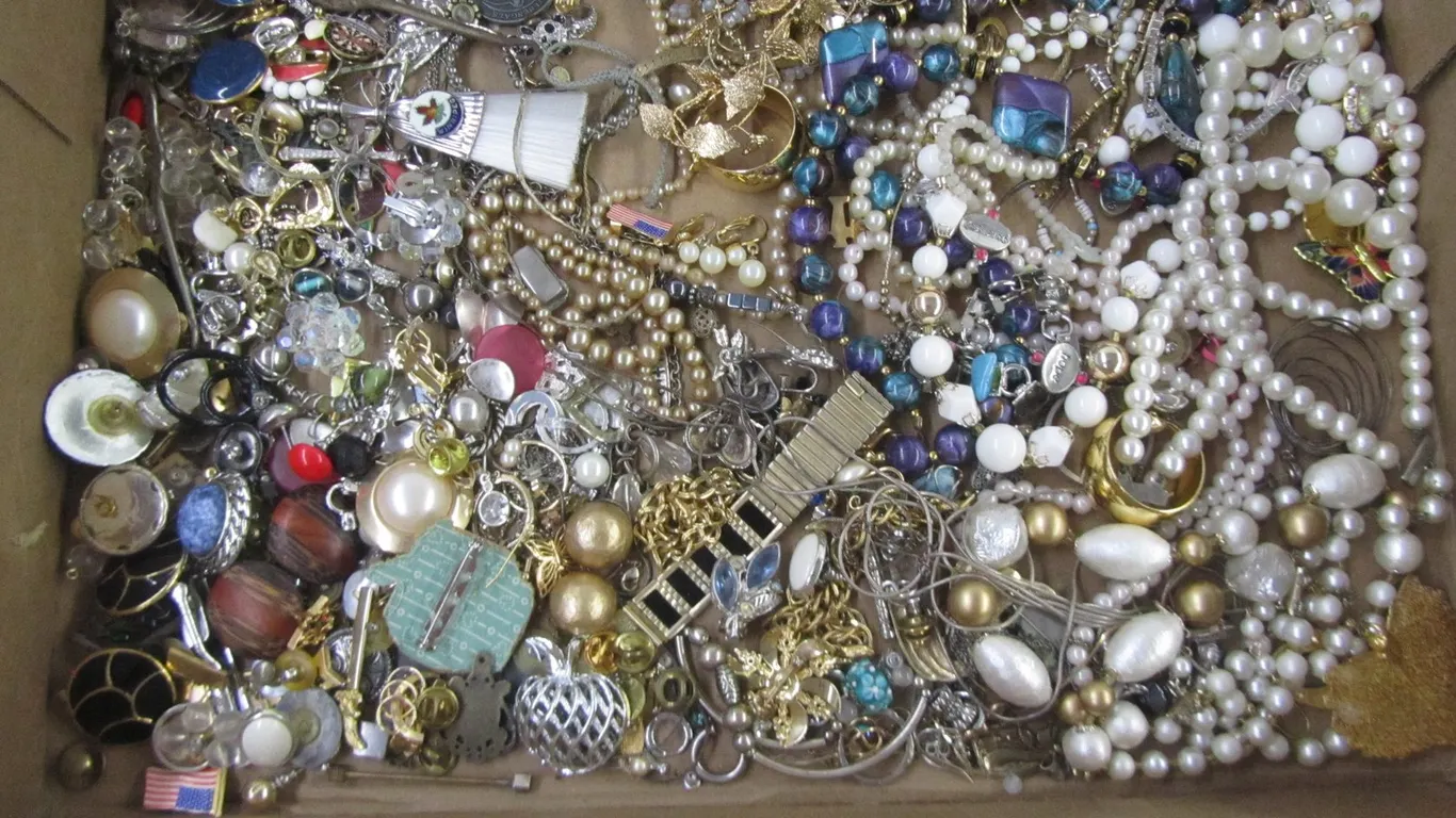 Flat Of Assorted Costume Jewelry
