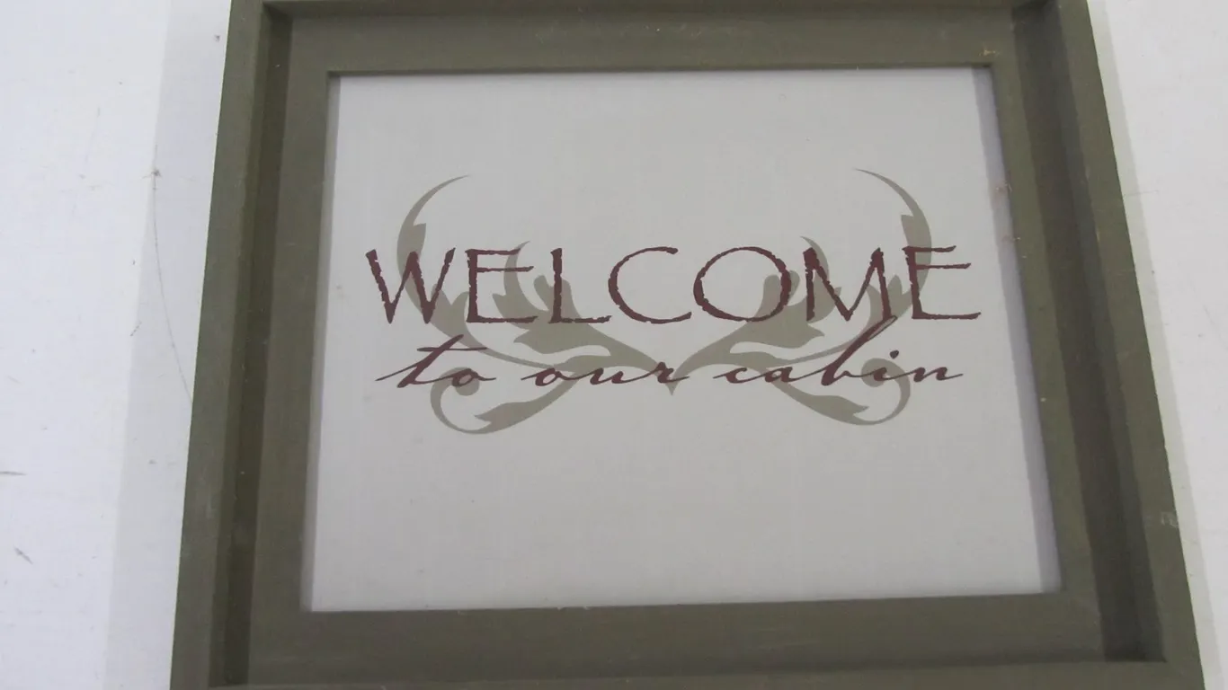 Welcome To Our Cabin Wall Hanging