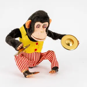 Vintage Musical Cymbal Clapping Chimp Toy