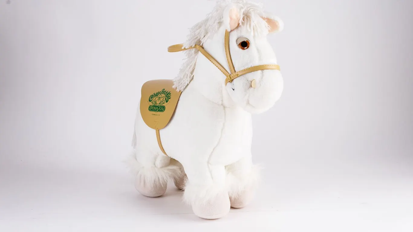 Vintage 1984 Cabbage Patch Kids Show Pony White Plush Horse