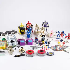 Vintage Mighty Morphin Power Rangers Toy & Collectibles Lot - Figures, Vehicles, Card Game