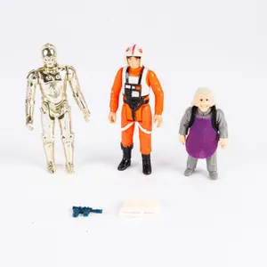 Vintage Kenner Star Wars Action Figures - Luke Skywalker X-Wing Pilot, C-3PO, Ugnaught