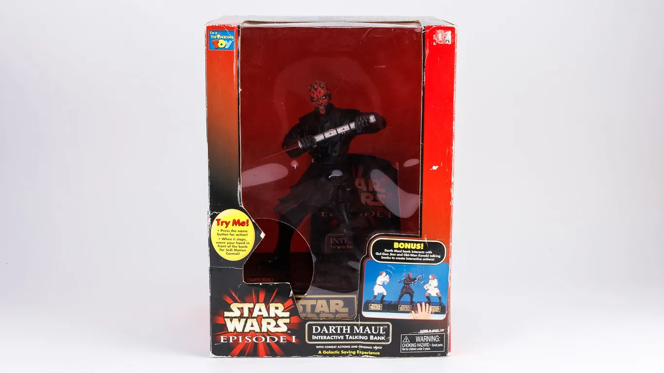 Vintage Star Wars Episode I Darth Maul Interactive Coin Bank