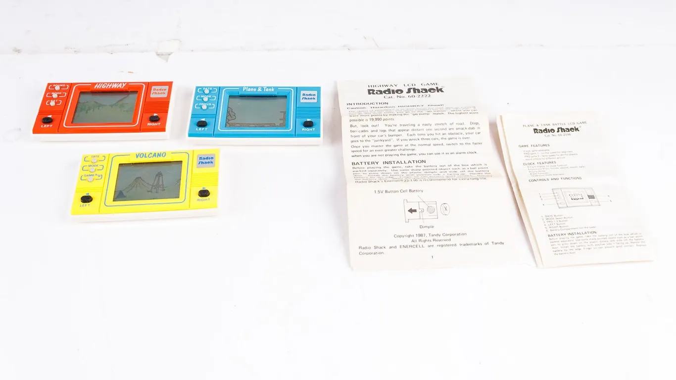 Vintage Radio Shack LCD Handheld Electronic Games