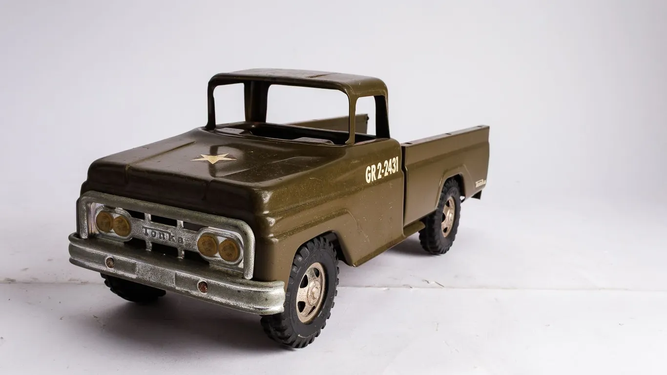 Vintage 1960s Tonka Pressed Steel Army Military Troop Carrier Truck