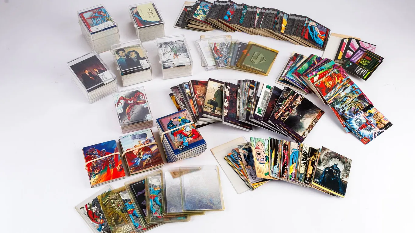 Vintage 1990s DC and Marvel Comic Book Trading Cards
