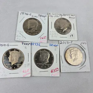Group of 5 Kennedy Proof Half Dollars