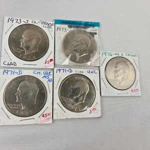 Group of 5 Eisenhower Dollar Coins