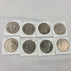 Group of 8 Eisenhower Dollar Coins