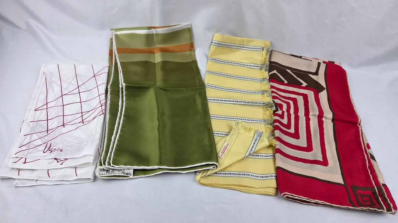 Group of Vintage Designer Scarves including Vera Neumann, Salterio, Julus Garfinckel